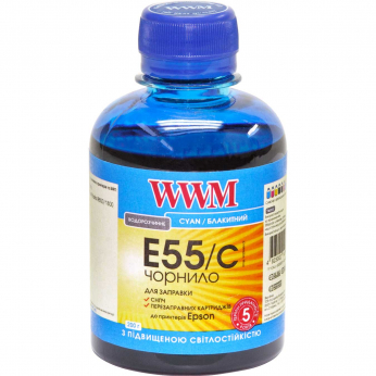 Чорнило WWM для Epson Stylus Photo R800/R1800 200г Cyan водорозчинне (E55/C)