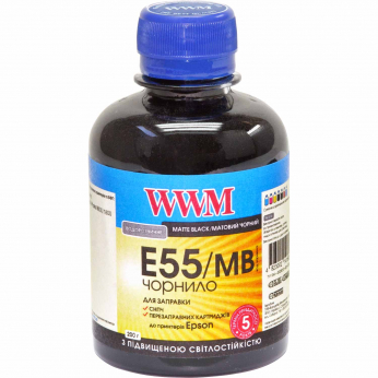 Чорнило WWM для Epson Stylus Photo R800/R1800 200г Matte Black водорозчинне (E55/MB)