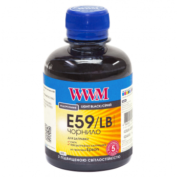 Чорнило WWM для Epson Stylus Pro 7890/9890 200г Light Black водорозчинне (E59/LB) світлостійке