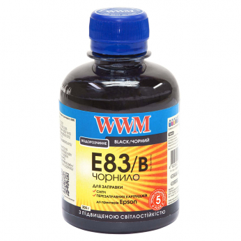 Чорнило WWM для Epson Stylus Photo T50/P50/PX660 200г Black водорозчинне (E83/B) світлостійке