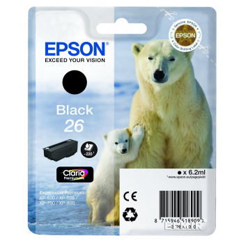 Картридж Epson для Expression Premium XP-600/XP-605/XP-700 №26 Black (C13T26014010)