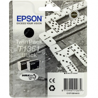 Картридж Epson для K101/K201/K301 Black (C13T13614A10) двойная упаковка