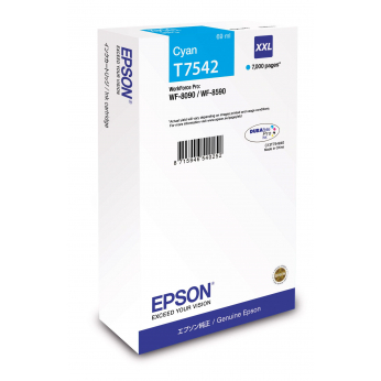 Картридж Epson для WorkForce Pro WF-8090/WF-8590DWF Cyan (C13T754240) экстраповышенной емкости