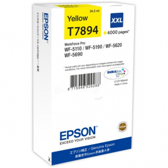 Картридж Epson для WorkForce WF-5110/WF-5620 Yellow (C13T789440) XXL