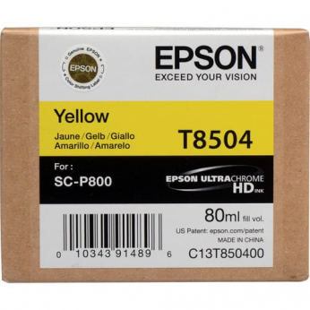 Картридж Epson для SureColor SC-P800 Yellow (C13T850400)