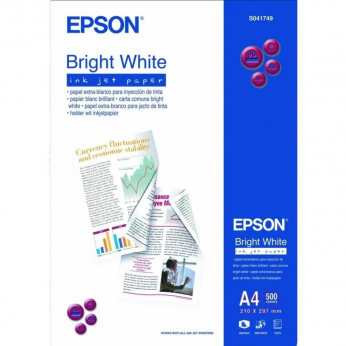 Папір Epson Bright White Ink Jet Paper 90г/м кв, A4, 500арк (C13S041749)