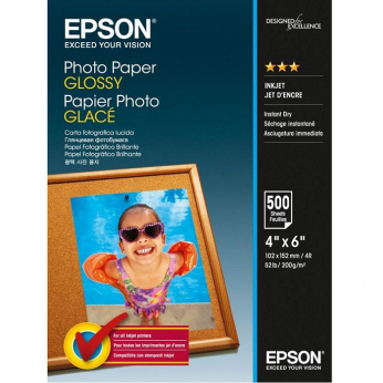 Фотобумага Epson глянцевая 200г/м кв, 10см x 15см, 500л (C13S042549)