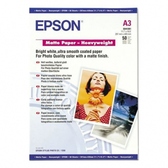 Фотопапір Epson  матовий 167г/м кв, A3, 50л (C13S041261)