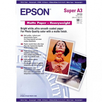 Фотопапір Epson  матовий 167г/м кв, A3+, 50л (C13S041264)