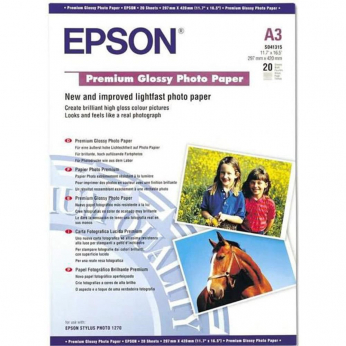 Фотопапір Epson  глянсовий 255г/м кв, A3, 20л (C13S041315)