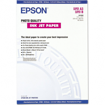 Фотопапір Epson  100г/м кв, A3+, 100л (C13S041069)