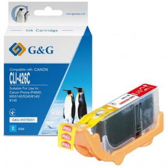 Картридж G&G для Canon Pixma MG5140/MG5240/MG6140 CLI-426C аналог 4557B001 Cyan (G&G-4557B001)