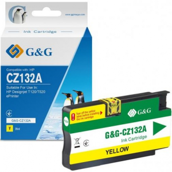 Картридж G&G для HP Designjet T120/T520 ePrinter Yellow (G&G-CZ132A)