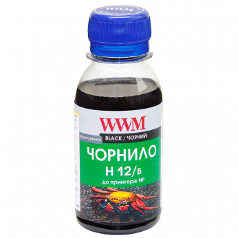 Чернила WWM для HP N10/13/14/82 100г Black Водорастворимые (H12/B-2)