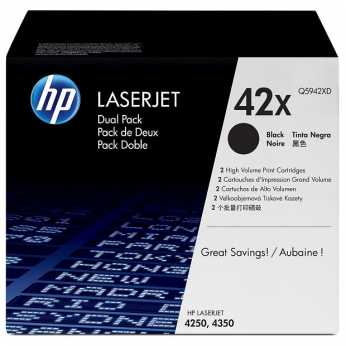 Картридж тонерный HP 42X для LJ 4250/4350 2x20000 копий Black (Q5942XD) двойная упаковка