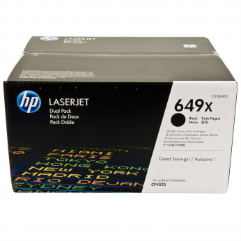 Картридж тонерный HP 649X для CLJ CP4025dn/4525xh 2x17000 ст. Black (CE260XD) двойная упаковка