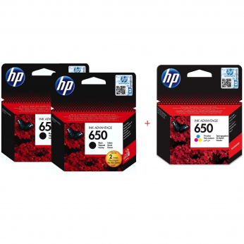 Комплект струйных картриджей HP для DJ Ink Advantage 2515 №650 Black2/Color (Set650BBC)