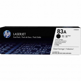 Картридж тон. HP 83A для LaserJet Pro M125/127/M127fn 2x1500 ст. Black (CF283AD)