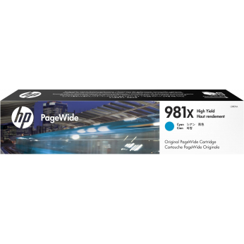 Картридж HP для PageWide Enterprise 586 HP 981X Cyan (L0R09A) повышенной емкости