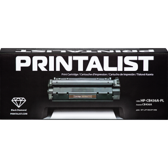 Картридж тон. PRINTALIST для HP LJ P1505/M1120/1522 аналог CB436A Black ( 2000 ст.) (HP-CB436A-PL)