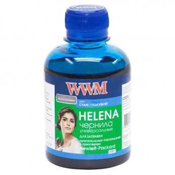 Чорнило WWM HELENA для HP 200г Cyan водорозчинне (HU/C)