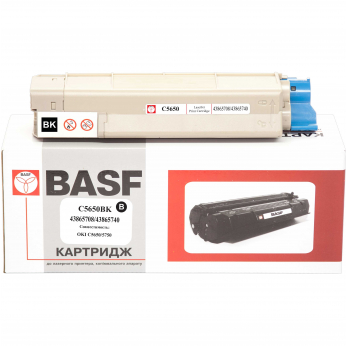 Картридж тон. BASF для OKI C5650/5750 аналог 43865708/43865740 Black ( 8000 ст.) (BASF-KT-C5650K)