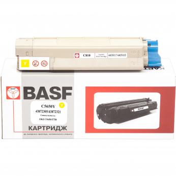 Картридж тонерный BASF для OKI C5650/5750 аналог 43872305/43872321 Yellow (BASF-KT-C5650Y)