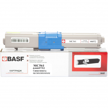 Картридж тонерный BASF для OKI C510/511/530 аналог 44469752 Yellow (BASF-KT-MC561Y)