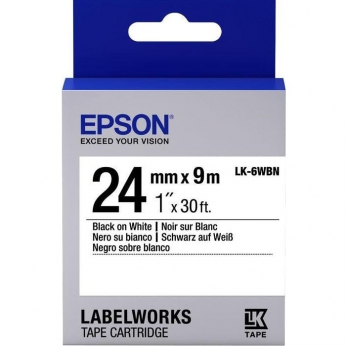 Картридж с лентой Epson для для LW-700 Standart 24mm x 9m Black-on-White (C53S656006)