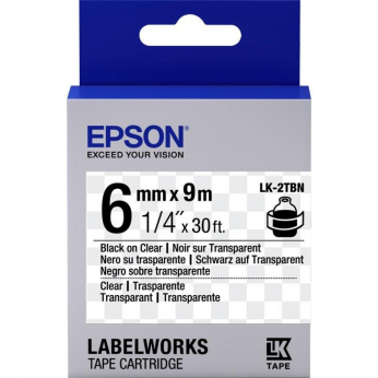 Картридж зі стрічкою Epson для для  LW-300/400/400VP/700 Clear Black/Clear 6mm x 9m (C53S652004)