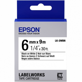 Картридж зі стрічкою Epson для для  LW-300/400/400VP/700 Standart Black/White 6mm x 9m (C53S652003)