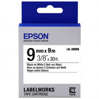 Картридж с лентой Epson для для  LW-300/400/400VP/700 Standart Black/White 9mm x 9m (C53S653003)