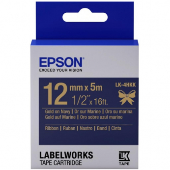 Картридж зі стрічкою Epson для для  LW-300/400/400VP/700 Ribbon Gold/Navy 12mm x 5m (C53S654002)