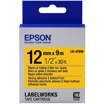 Картридж с лентой Epson для для  LW-300/400/400VP/700 Strng adh Black/Yellow 12mm x 9m (C53S654014)