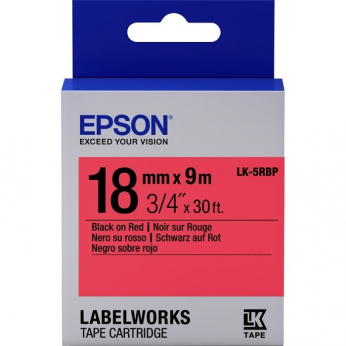 Картридж зі стрічкою Epson для для  LW-400/400VP/700 Pastel Black/Red 18mm x 9m (C53S655002)