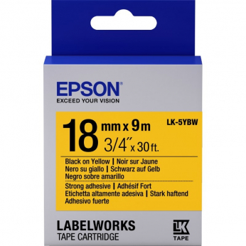 Картридж с лентой Epson для для  LW-400/400VP/700 Strng adh Black/Yellow 18mm x 9m (C53S655010)