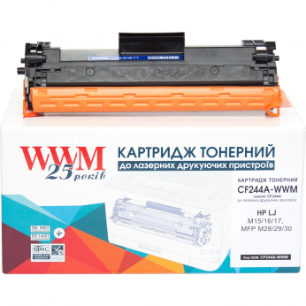 Картридж тон. WWM для HP LJ M15/16/17, MFP M28/29/30 аналог CF244A Black ( 1000 ст.) (CF244A-WWM)
