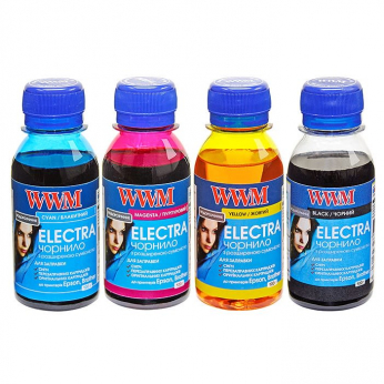 Комплект чорнил WWM ELECTRA для Epson 4х100г B/C/M/Y водорозчинне (ELECTR.SET42)