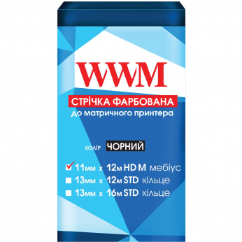 Лента WWM 11мм х 12м HD левый Black (R11.12HM)