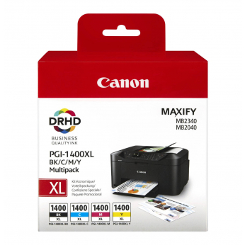 Комплект струйных картриджей Canon для Maxify MB2040/MB2340 PGI-1400 XL B/C/M/Y (9185B004) Multipack