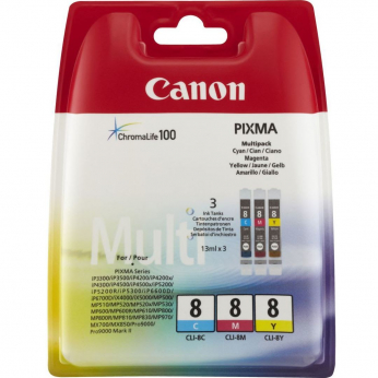 Комплект струйных картриджей Canon для Pixma iP6600D/iP6700D/Pro9000 CLI-8 C/M/Y (0620B026/0621B029)