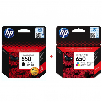 Комплект струйных картриджей HP для DJ Ink Advantage 2515 №650 Black/Color (Set650)