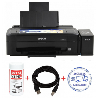 Принтер A4 Epson L132 + кабель USB + салфетки (L132-Promo) Фабрика печати