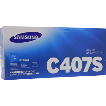 Картридж тонерный Samsung C407S для CLP-320/320N/325/CLX-3185 C407S 1000 ст. Cyan (ST998A)