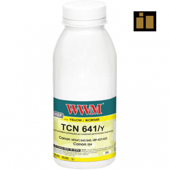 Тонер+чип WWM для Canon MF641/643/645, LBP-621/623, Canon 054 бутль 35г Yellow (TC-Canon-054Y-35-WWM
