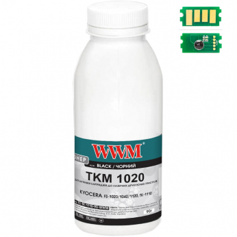 Тонер + чіп WWM для KYOCERA FS-1020/1040/1120, TK-1110 бутль 90г Black (TC-TK-1110-90-WWM)