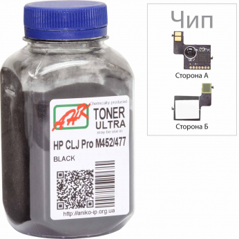 Тонер+чип АНК для HP CLJ Pro M252/M277 ( тонер АНК, чип Apex) бутль 40г Black (3203134)