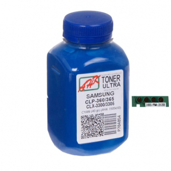 Тонер + чіп АНК для Samsung CLP-360/365/CLX-3300 бутль 40г 1000 ст. Cyan (1505414)
