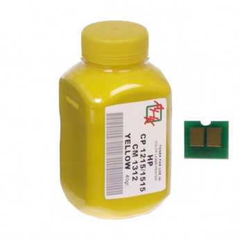 Тонер + чіп АНК для HP CLJ CP1215/CP1515/CM1312 бутль 40г Yellow (1500160)
