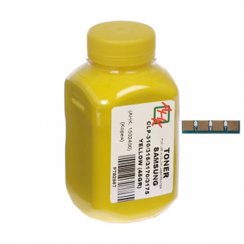 Тонер+чип АНК для Samsung CLP-310/315/3175 ( тонер АНК, чип АНК) бутль 45г Yellow (1502408)